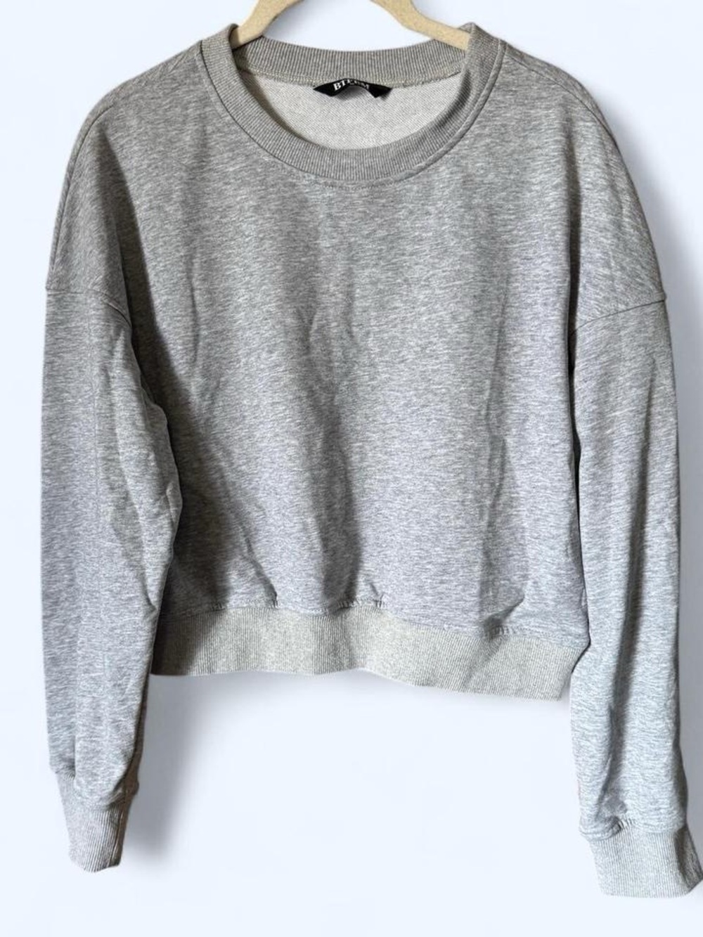 Boxy Grey Crewneck Sweatshirt